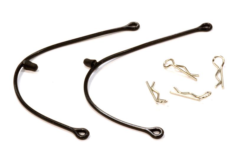 Body Clip Retainer w/ Body Clip (4) for 1/10 Size Touring Car & Drift Car