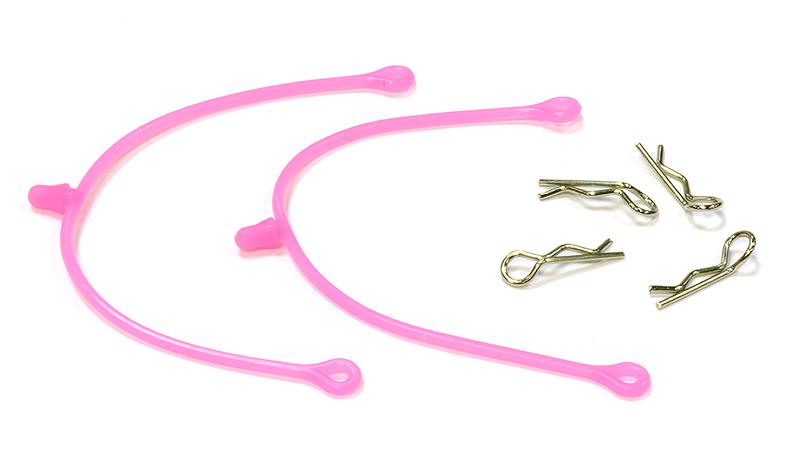 Body Clip Retainer w/ Body Clip (4) for 1/10 Size Touring Car & Drift Car