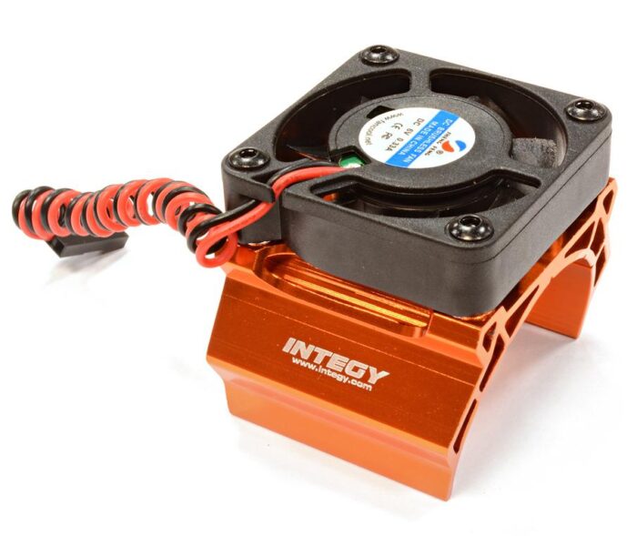 High Speed Cooling Fan & Heatsink Mount for 40mm O.D. Motor - Orange - Image 1
