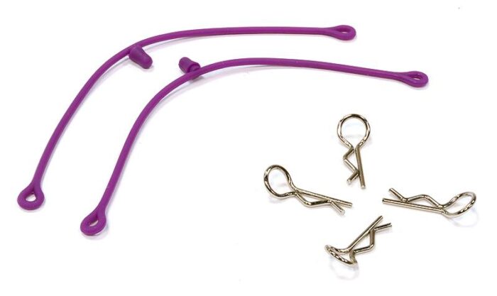 Secured Body Clip (4) with 115mm Connecting Link for 1/10 Scale - Image 1