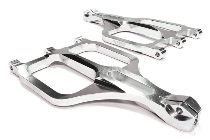 Machined Silver Upper Suspension Arms for Traxxas 1/10 T/E-Maxx 3903/5/8, 4907/8 - Image 1