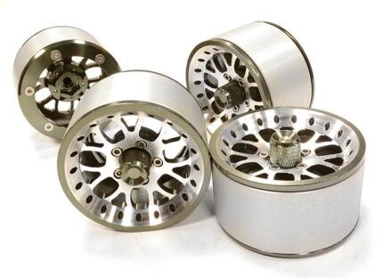 High Mass 2.2 Size Alloy Y14 Spoke Beadlock Wheel (4) for Scale Off-Road Crawler