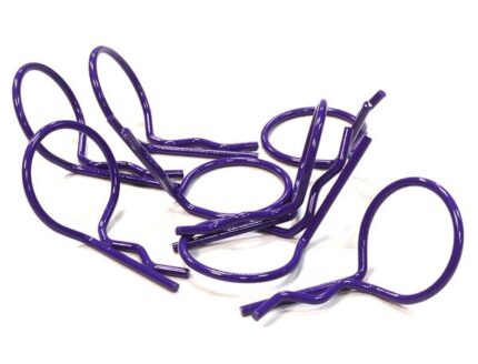 Color Bent-Up Body Clips (8) for 1/10 Scale RC Cars & Trucks (LxW=26x16mm)