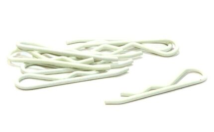 Night Glow Bent-Up Body Clips (8) for 1/5 & 1/4 Sizes Vehicles(LxW=46x11mm)