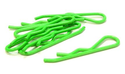 Florescent Color Bent-Up Body Clips (8) for 1/5 & 1/4 Size Vehicles(LxW=46x11mm)