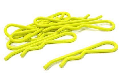 Florescent Color Bent-Up Body Clips (8) for 1/5 & 1/4 Size Vehicles(LxW=46x11mm)
