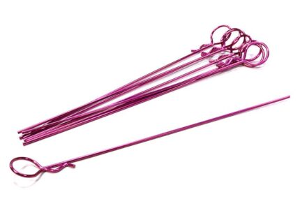 Anodized Color Bent-Up Body Clips (8) for 1/10 RC Cars & Trucks (LxW=122x13mm)
