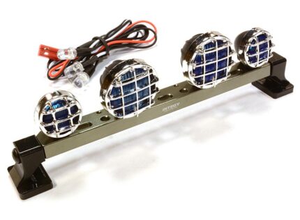 Billet Machined T6 Realistic Roof Top Blue Color Spot Light (4) w/ LED