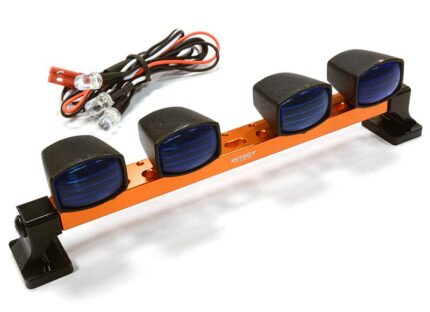 Billet Machined T7 Realistic Roof Top Blue Color Spot Light (4) w/ LED