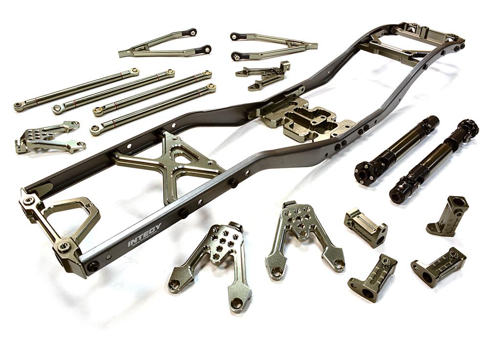 Alloy Ladder Frame Chassis Kit w/ Hop-up Combo for SCX-10, Dingo, Honcho & Jeep