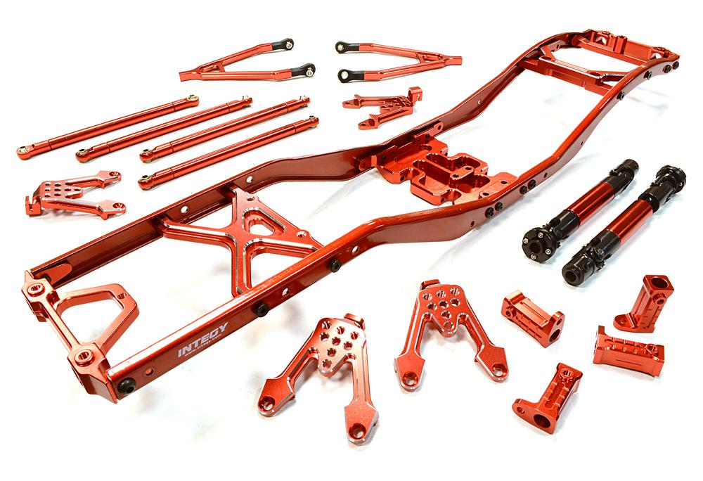Alloy Ladder Frame Chassis Kit w/ Hop-up Combo for SCX-10, Dingo, Honcho & Jeep