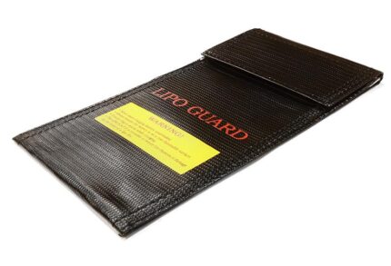 LiPo Guard X-Small Battery Bag for Charging and Storage - Black (100x200mm)