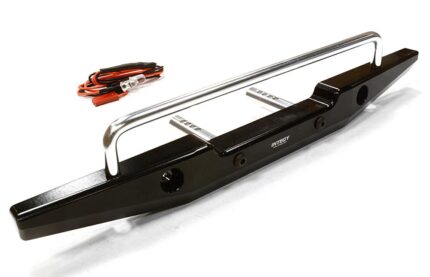Realistic Metal Rear Bumper with LED for Axial SCX-10 43mm Mount