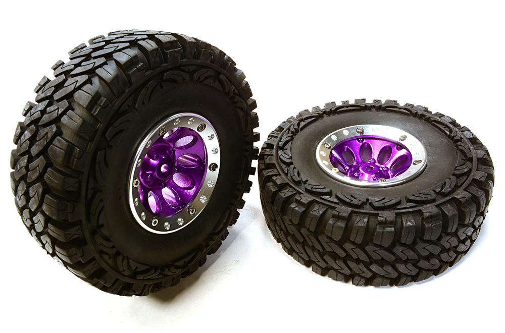 10H Composite 1.9 Wheel w/ Alloy Ring & Tire (2) for Scale Crawler (O.D.=113mm)