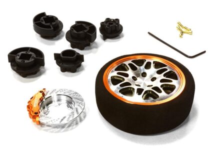 Dual 8 Spoke Steering Wheel Set for Most HPI, Futaba, Airtronics, Hitec & KO