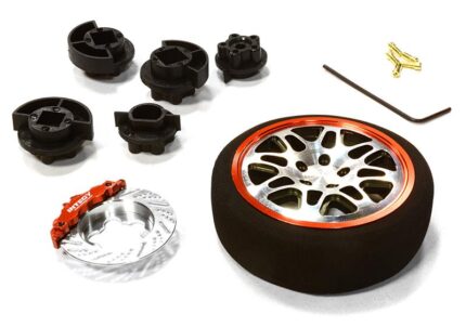 Dual 8 Spoke Steering Wheel Set for Most HPI, Futaba, Airtronics, Hitec & KO