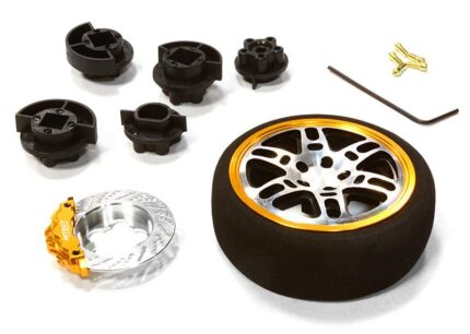 Dual 6 Spoke Steering Wheel Set for Most HPI, Futaba, Airtronics, Hitec & KO
