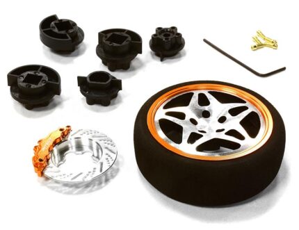 Dual 5 Spoke Steering Wheel Set for Most HPI, Futaba, Airtronics, Hitec & KO