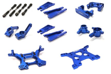 Blue Billet Machined Stage 1 Suspension Upgrade for Traxxas 1/10 Slash 4X4 LCG