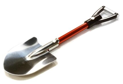 Realistic Scale Model Billet Machined D-Handle Utility Shovel 1/10 Size