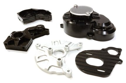 Alloy Gear Cover, Motor Mount & Main Gearbox Case for Axial SCX-10 Crawler