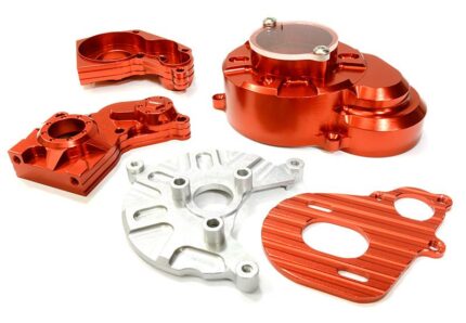 Alloy Gear Cover, Motor Mount & Main Gearbox Case for Axial SCX-10 Crawler