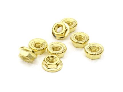 M4 Size Serrated 4mm Wheel Nut Flanged 8pcs for Most 1/10 Scale