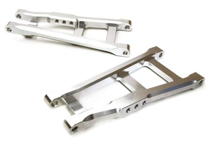Machined Rear Lower Arms for Traxxas 1/10 Rustler 2WD & Stampede 2WD - Silver