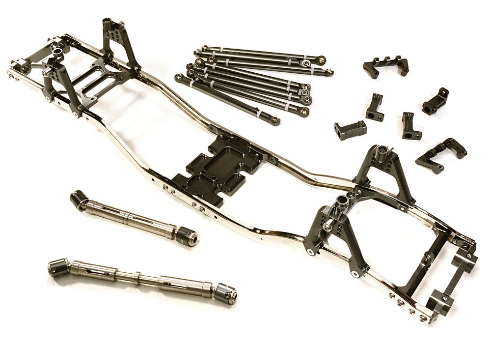 Alloy Ladder Frame Chassis Kit w/ Hop-up Combo for SCX-10, Dingo, Honcho & Jeep