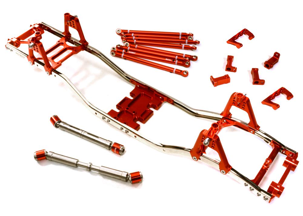 Alloy Ladder Frame Chassis Kit w/ Hop-up Combo for SCX-10, Dingo, Honcho & Jeep