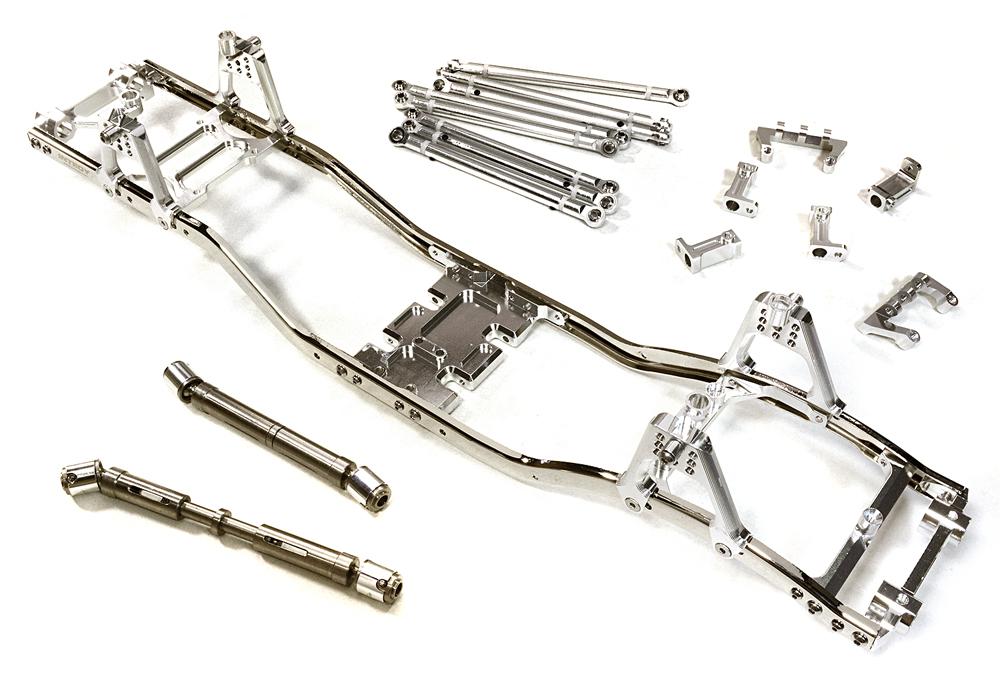 Alloy Ladder Frame Chassis Kit w/ Hop-up Combo for SCX-10, Dingo, Honcho & Jeep