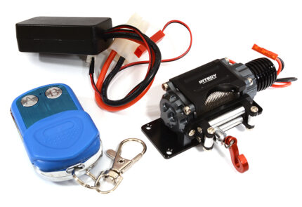 Billet Machined T3 Realistic Mega Winch w/Wireless Module for 1/10 Scale Crawler