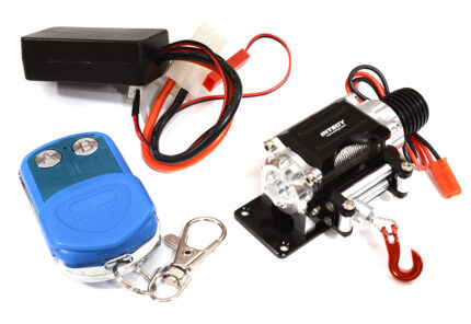 Billet Machined T3 Realistic Mega Winch w/Wireless Module for 1/10 Scale Crawler