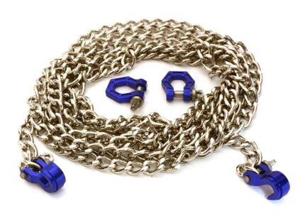 Realistic 1/10 Size Drag Chain & Tow Hooks w/ Bow Shackle for Off-Road Crawler