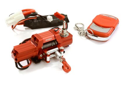 Billet Machined T8 Realistic Mega Winch w/ Remote for Scale Crawler 1/10 Size