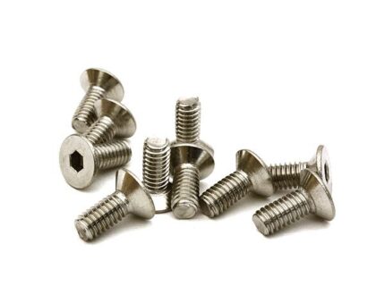 Steel 4 x 10mm Countersunk Hex Screw (10) RC Hardware
