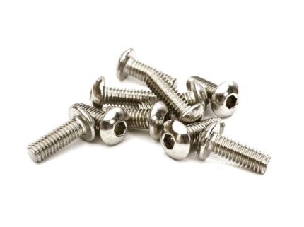 Steel 4 x 12mm Button Head Hex Screw (10) RC Hardware