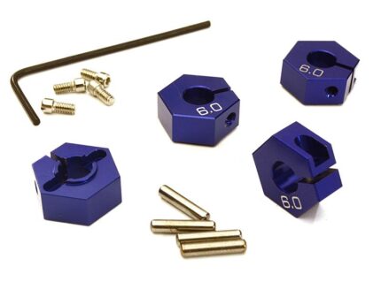 12mm Hex Wheel (4) Hub 6mm Thick for Traxxas 1/10, Axial, Tamiya, Drift & TC