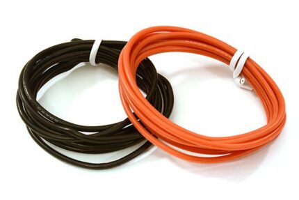 Flexible 20 AWG Gauge Silicone Wire 1m Set, 39in Black 39in Red