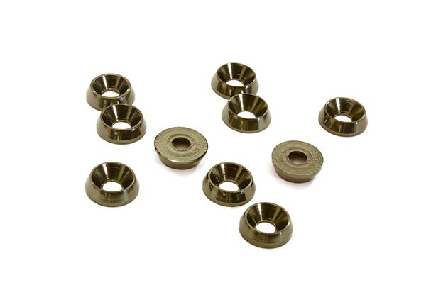 C28129GUN Billet Machined M3 Size Color Concave Alloy Washer Kit 10pcs - Image 1