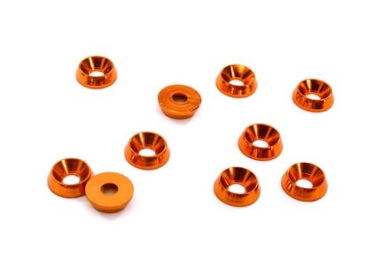 Billet Machined M3 Size Color Concave Alloy Washer Kit 10pcs