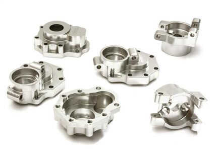 Billet Machined Alloy Rear Portal Drive Housing Set w/ Mount for Traxxas TRX-4