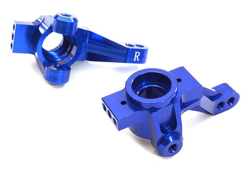 C28348BLUE Billet Machined Steering Knuckles for Traxxas 1/10 4-Tec 2.0 - Image 1