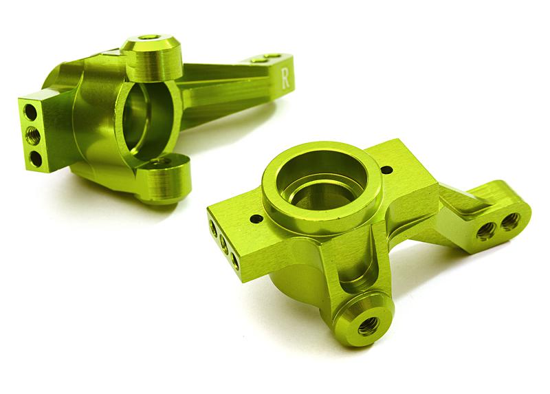 C28348GREEN Billet Machined Steering Knuckles for Traxxas 1/10 4-Tec 2.0 - Image 1