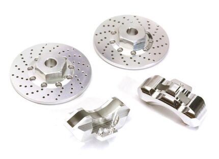 Realistic Silver Alloy Front Brake Disc for Traxxas 1/10 4-Tec 2.0 (2-Pack)