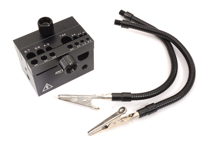 Black Alloy Machined Universal Soldering Station for Connector & Plug Assembly - Image 1