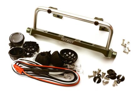 Realistic Roof Top 4 LED Light Bar Cage 125x41mm for 1/10 Scale Crawler