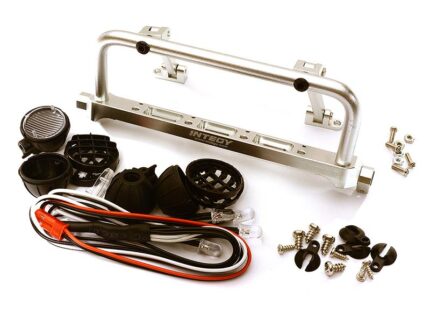 Realistic Roof Top 4 LED Light Bar Cage 125x41mm for 1/10 Scale Crawler