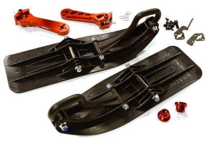 Front Sled Ski Attachment Set for Axial 1/8 Yeti XL (for RWD Operation)