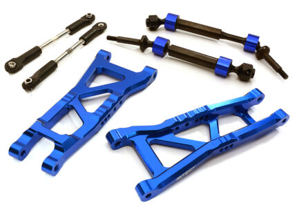 Billet Extended Rear Suspension Kit+Drive Shafts for Traxxas 1/10 Slash 2WD